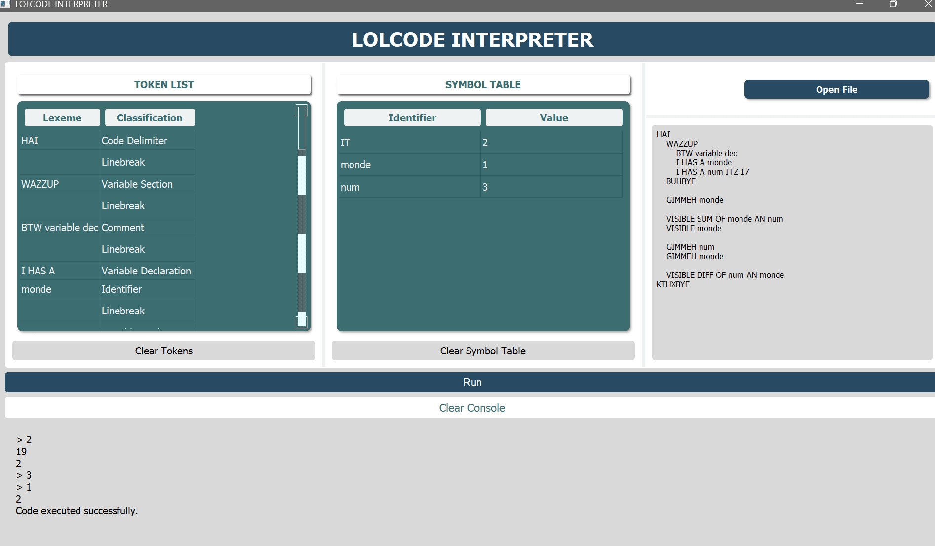 LOLCode Interpreter
